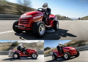 Газонокосилка Honda Mean Mower снова установила новый рекорд скорости в 187 км/ч!